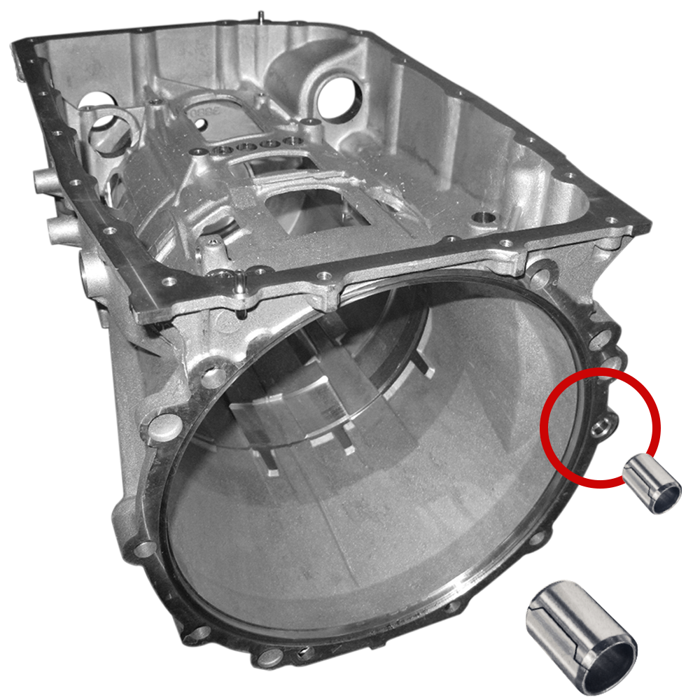 Douilles de Centrage Rectifiées GD100 de SPIROL dans un carter de transmission automobile